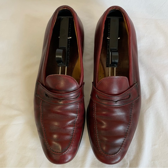 Allen Edmonds St. Denis Burgundy Leather Penny Loafer, men’s 10, dress, career main image 11